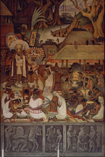 RIVERA DIEGO 1886/1957
TABLERO-TRABAJOS MEXICANOS-FUNDIDORES Y ARTESANOS
MEXICO DF, PALACIO NACIONAL
MEXICO