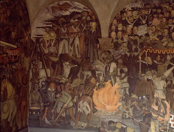 RIVERA DIEGO 1886/1957
ESCALERA PRINCIPAL-PINTURAS MURALES DE LA HISTORIA DE MEXICO
MEXICO DF, PALACIO NACIONAL
MEXICO