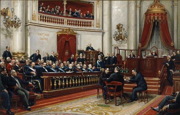 MAÑANOS MARTINEZ ASTERIO 1861/1935
PRESENTACION DEL GOBIERNO DE LA UNION NACIONAL POR ANTONIO MAURA 22/3/1918
MADRID, SENADO-PINTURA
MADRID