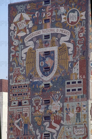 OGORMAN JUAN
BIBLLOTECA CENTRAL-DET FACHADA CON MURALES DE MOSAICOS
MEXICO DF, CIUDAD UNIVERSITARIA
MEXICO