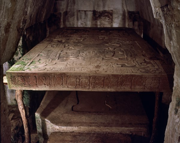 Death chamber
Mayan tombstone