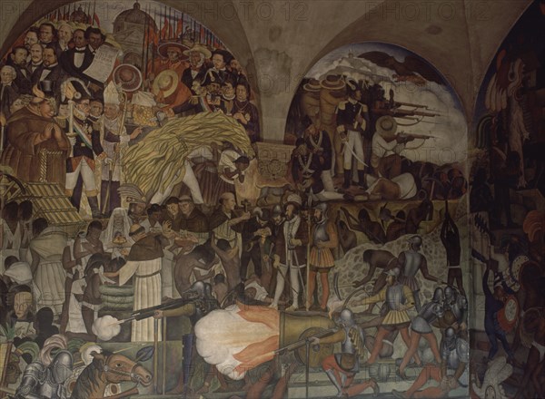 RIVERA DIEGO 1886/1957
ESCALERA PRINCIPAL-MURALES DE LA HISTORIA DE MEXICO
MEXICO DF, PALACIO NACIONAL
MEXICO