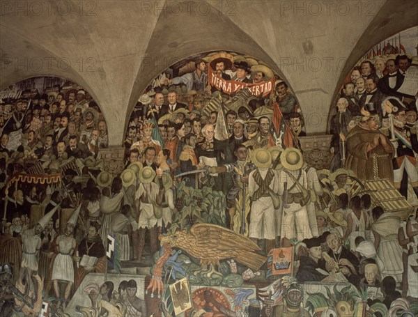 RIVERA DIEGO 1886/1957
ESCALERA PRINCIPAL - PINTURAS MURALES DE HISTORIA DE MEXICO
MEXICO DF, PALACIO NACIONAL
MEXICO