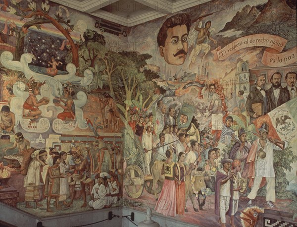 PINTURAS MURALES-HISTORIA DE MEXICO-RELIGION Y REVOLUCION
OAXACA, PALACIO GOBIERNO
MEXICO

This image is not downloadable. Contact us for the high res.