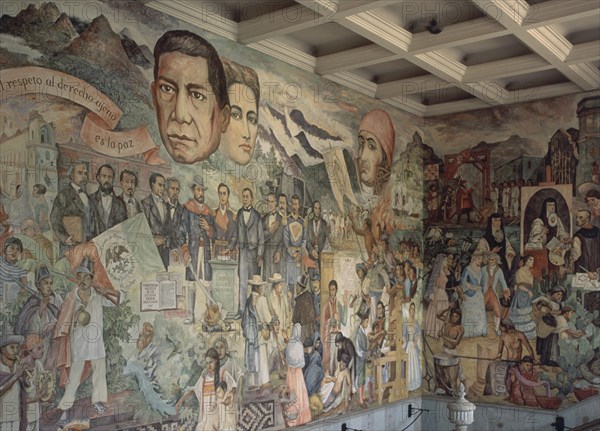 PINTURAS MURALES-HISTORIA DE MEXICO-JURA DE BENITO JUAREZ
OAXACA, PALACIO GOBIERNO
MEXICO

This image is not downloadable. Contact us for the high res.