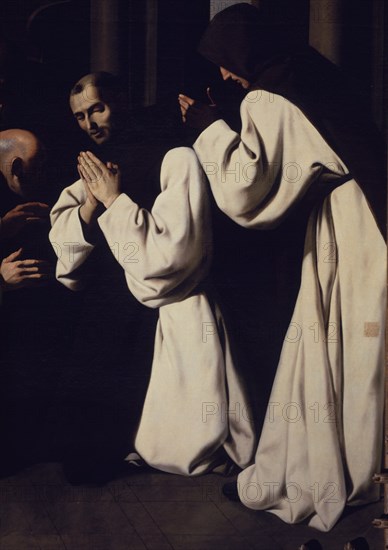 Zurbaran, Sacristie - Adieux du père Jean de Carrion (détail des frères)