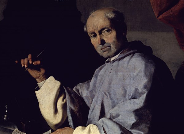 Zurbaran, Sacristy - Brother Gonzalo de Illescas (detail of the bust)