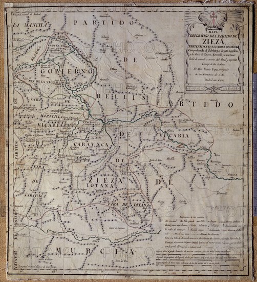 PLANO DEL PARTIDO TERRITORIAL DE ZIEZA-ALBACETE-AÑO 1784
MADRID, SERVICIO GEOGRAFICO EJERCITO
MADRID