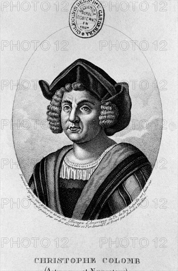 GRABADO-CRISTOBAL COLON-A PARTIR DE UN GRABADO DE HISTORIA DE AMERICA DE THEODOR DE BRY
MADRID, BIBLIOTECA NACIONAL H AMERICA
MADRID