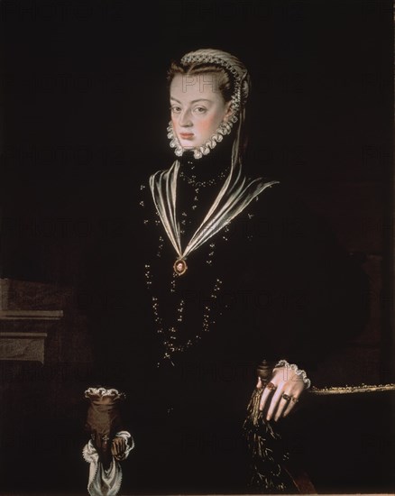 SANCHEZ COELLO ALONSO 1531/88
JUANA DE PORTUGAL-1557-116x193 CM-O/L-HIJA MENOR DE CARLOS V/ISABEL PORTUGAL-RENACIMIENTO ESPAÑOL
BILBAO, MUSEO BELLAS ARTES
VIZCAYA

This image is not downloadable. Contact us for the high res.