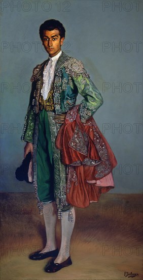 Ignacio Zuloaga (1870-1945)     RAFAEL ALBAICIN VESTIDO DE TORERO - 1941 - O/L 200x104.