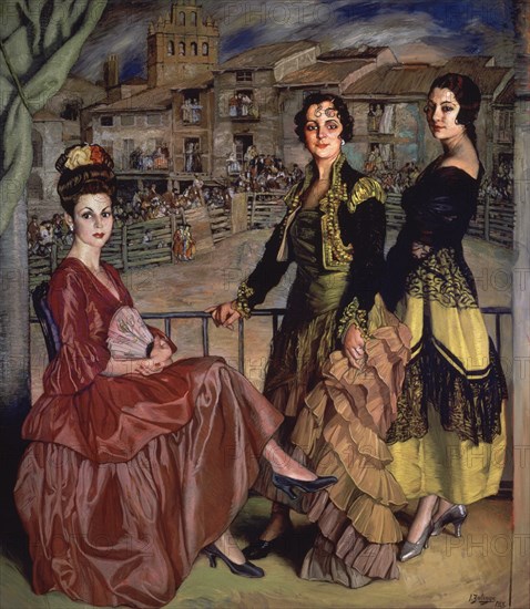 Ignacio Zuloaga (1870-1945)     EL PALCO DE LAS PRESIDENTAS - 1945 - OLEO/LIENZO - 178 X 204 CM.