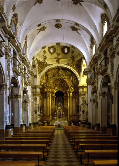 INTERIOR HACIA LA CABECERA-BARROCO-ROCOCO-ROCALLAS-
MURCIA, IGLESIA DE LA MERCED
MURCIA