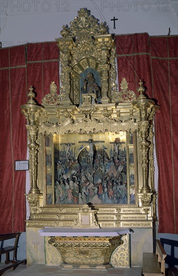 RETABLO CON CALVARIO FLAMENCO-CONJUNTO-
SEGOVIA, CONVENTO DE SAN ANTONIO REAL
SEGOVIA