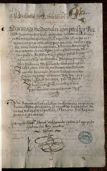 NIETO MENDEZ
MANUSCRITO-DISCURSOS MEDICINALES-1546-60-PRIMERA PAGINA-
SALAMANCA, UNIVERSIDAD BIBLIOTECA
SALAMANCA
This image is not downloadable. Contact us for the high res.