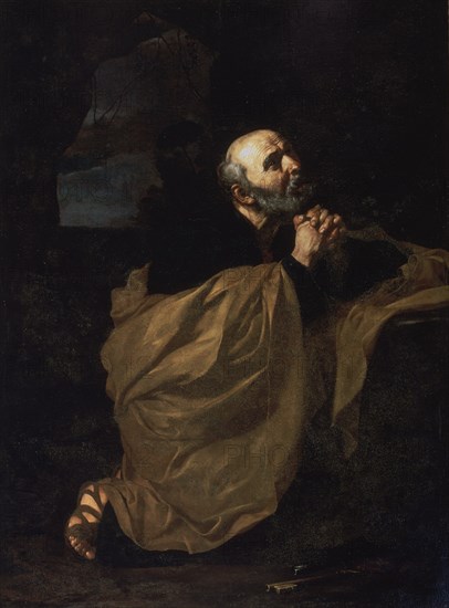 RIBERA JOSE DE 1591/1652
SAN PEDRO ARREPENTIDO O LAS LAGRIMAS DE S PEDRO -  PINTURA (*1591/+1652)
OSUNA, COLEGIATA
SEVILLA