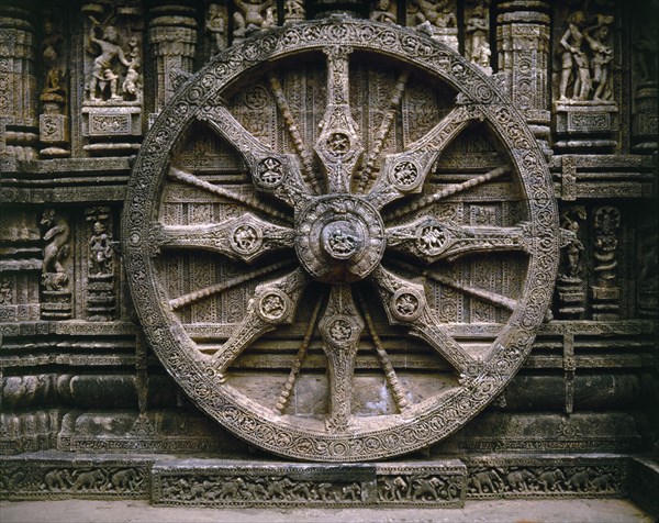 DET RUEDA DEL CARRO SOLAR(RATHA SURYA)(12 EN TOTAL)
KONARAK, TEMPLO DEL SOL
INDIA