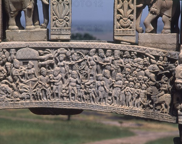 STUPA Nº1-"GUERRA DE LAS RELIQUIAS"DET TORANA NORTE(PUERTA)
SANCHI, STUPA 1
INDIA