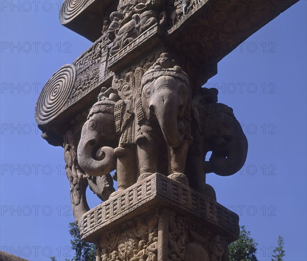STUPA Nº1-ELEFANTE DOMESTICOS-DET TORANA NORTE(PUERTA)S I AC
SANCHI, STUPA 1
INDIA