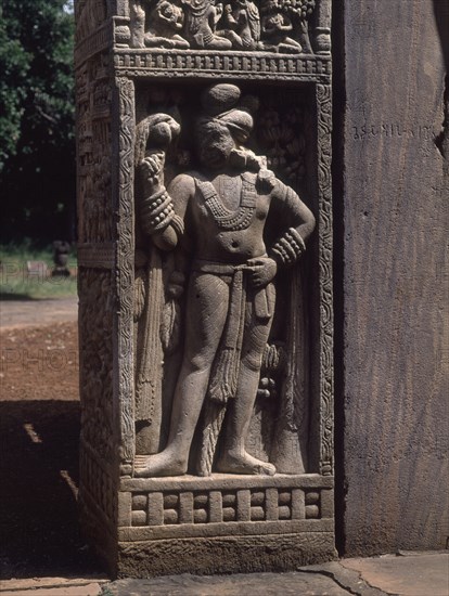 STUPA Nº1-DET TORANA(PUERTA)-RELIEVE ESCULTORICO EN LA JAMBA
SANCHI, STUPA 1
INDIA