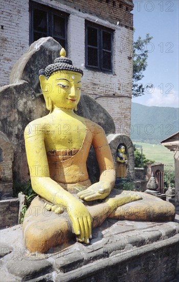 *ESCULTURA DE BUDA EN COLOR AMARILLO-EPOCA LICHAVI
KATMANDU, TEMPLO SWAYAMBHUNATH
NEPAL

This image is not downloadable. Contact us for the high res.