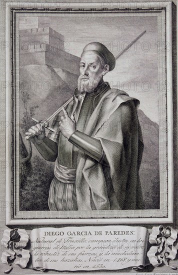 I-DIEGO GARCIA PAREDES (1506-1563) - CONQUISTADOR ESPAÑOL - GRABADO
MADRID, CALCOGRAFIA NACIONAL
MADRID