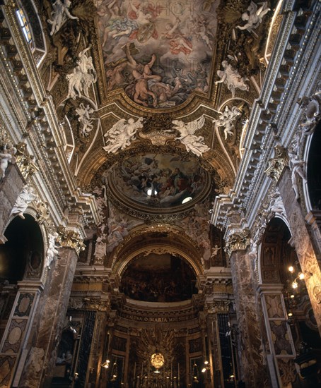 MADERNO CARLO 1556/1629
INTERIOR-NAVE CENTRAL-CUPULA CON FRESCOS Y ESCULTURAS-S XVII
ROMA, IGLESIA DE SANTA MARIA DELLA VITTORIA
ITALIA