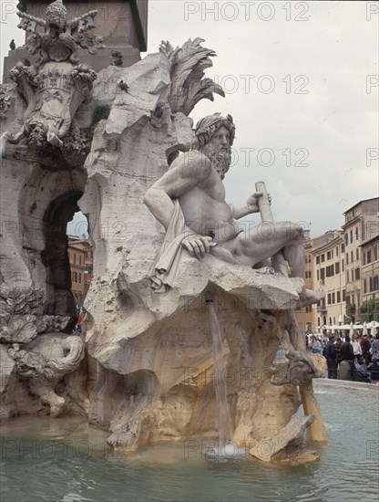 BERNINI GIAN LORENZO 1598/1680
PLAZA NAVONA-FUENTE DE LOS 4 RIOS-1651-DET DE ESCULTURA
ROMA, EXTERIOR
ITALIA

This image is not downloadable. Contact us for the high res.