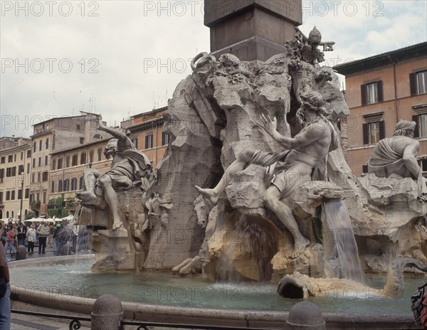 BERNINI GIAN LORENZO 1598/1680
PLAZA NAVONA-FUENTE DE LOS 4 RIOS-1651-DET ESCULTURAS
ROMA, EXTERIOR
ITALIA

This image is not downloadable. Contact us for the high res.