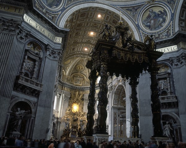 BERNINI GIAN LORENZO 1598/1680
INTERIOR-CRUCERO - S XVII -
VATICANO, BASILICA DE SAN PEDRO
VATICANO