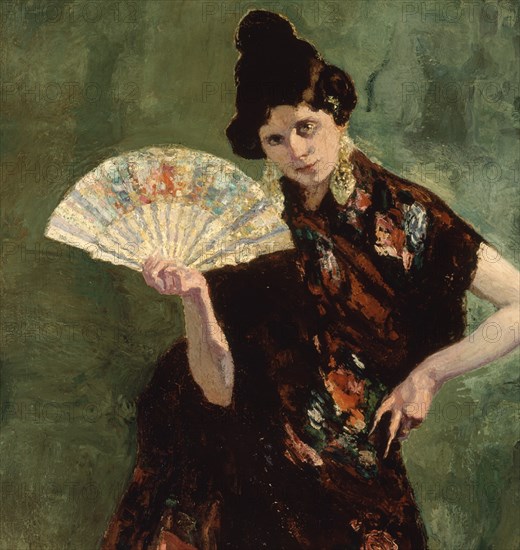 ANGLADA CAMARASA H 1871/1959
DETALLE DE "VALENCIANA CON ABANICO"-1908-134.5x107,5 CM
HABANA LA, MUSEO BELLAS ARTES
CUBA