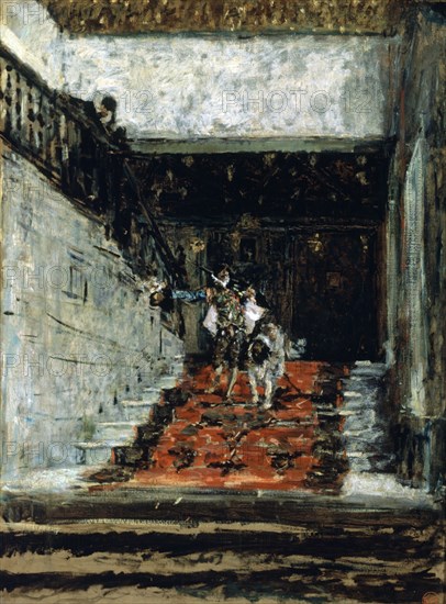 FORTUNY MARIANO 1838-1874
LA ESCALERA DE LA CASA DE PILATOS EN SEVILLA-1870-OLEO LIENZO-83,2x63 CM
HABANA LA, MUSEO BELLAS ARTES
CUBA