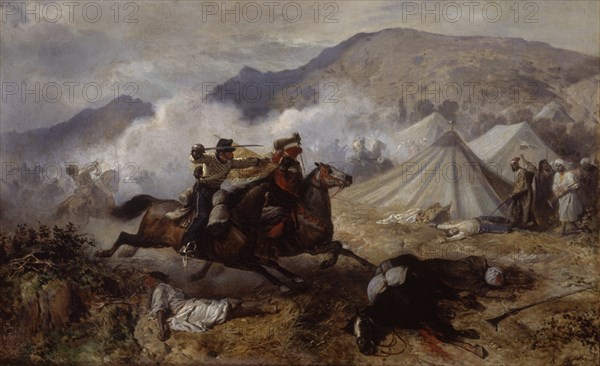 BALACA Y CANSECO RICARDO
UN SOLDADO QUITANDO LA BANDERA A UN MORO-BATALLA CASTILLEJOS-DICIEMBRE 1859
HABANA LA, MUSEO BELLAS ARTES
CUBA