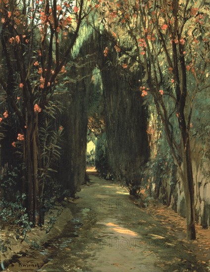 RUSIÑOL SANTIAGO 1861/1931
ADELFAS EN LOS JARDINES DE ARANJUEZ-OLOE LIENZO,97,7x77,3 CM
HABANA LA, MUSEO BELLAS ARTES
CUBA