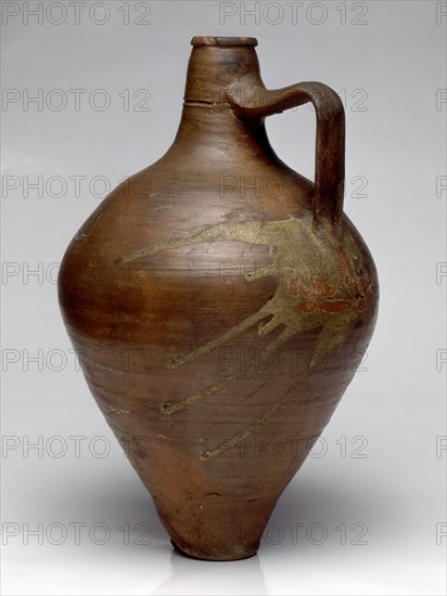CANTARO DE CUELLO ALTO Y GRAN ASA CON VIDRIADO A MODO DE MANCHA EN LA UNION
UGIJAR, COLECCION PARTICULAR
GRANADA