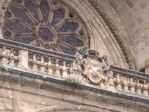 EXTERIOR-DETALLE DEL ROSETON DE LA PORTADA-GOTICO S XIII
BURGO DE OSMA, CATEDRAL
SORIA