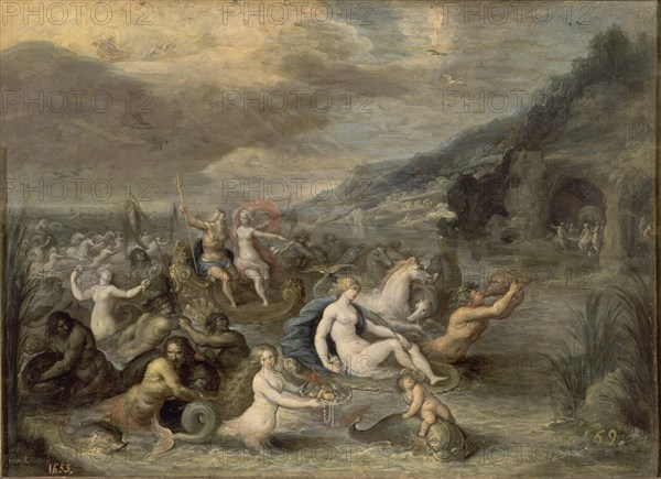 Francken II, Poséidon ou Neptune avec Amphitrite