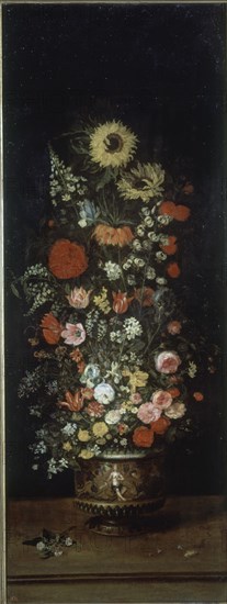 Disciple de Bruegel, Vase à fleurs