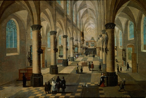 Neefs VI / Francken II, Interior of a Flemish Church