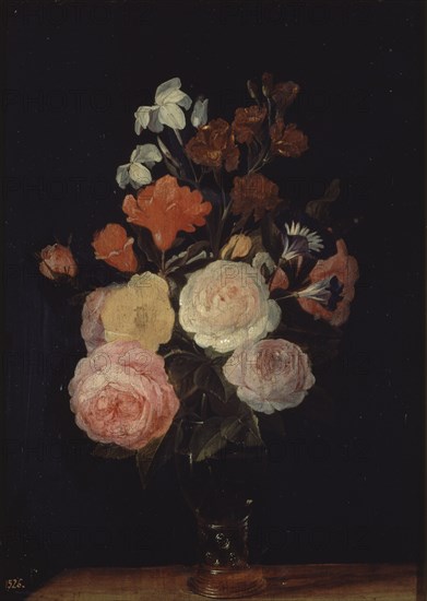 Bruegel's disciple, Vase with flowers