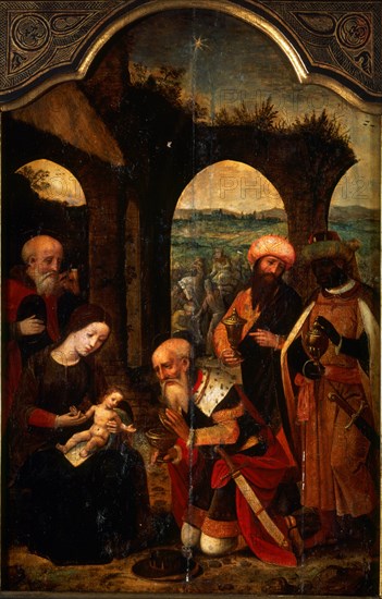 Maestro de medias figuras, The Adoration of the Magi