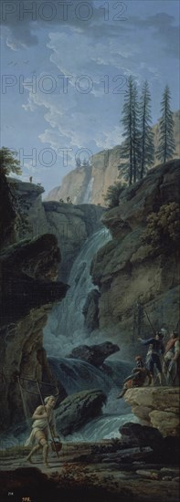 Vernet, Paysage avec cascade