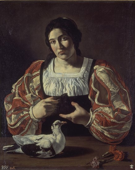 Cecco de Caravaggio, Woman with a dove