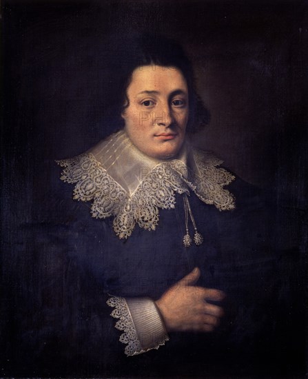 Van Ceulen, Young man with his hand on his chest