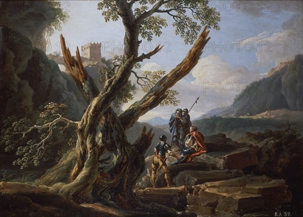 Constantin, Landscape with castle and warriors