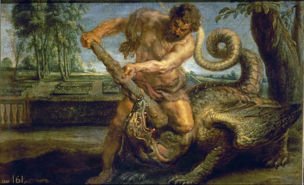 Rubens (et atelier), Hercule tuant le dragon du jardin des Hespérides
