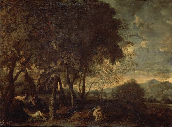 Poussin, Paysage avec des nymphes endormies