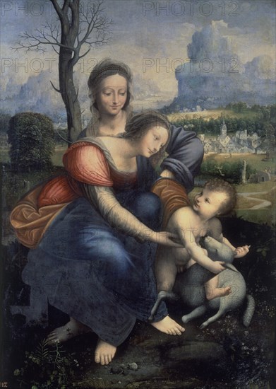 Copie de Léonard de Vinci, Sainte Anne, la Vierge et l'enfant