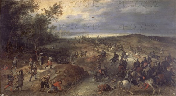 Vrancx and Bruegel, Surprise of a convoy