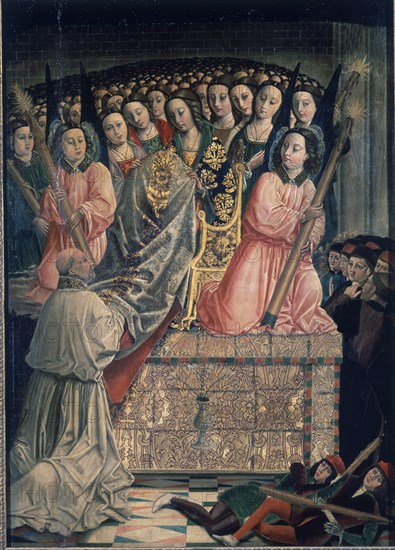 MAESTRO DE LAS ONCE MIL VIRGENES
DESCENSION DE LA VIRGEN PARA PREMIAR A S ILDEFONSO-IMPOSICION DE LA CASULLA -T.165x91 - NP 1294-S X
MADRID, MUSEO DEL PRADO-PINTURA
MADRID